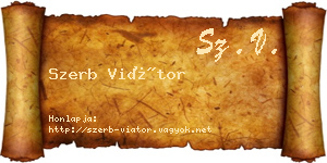 Szerb Viátor névjegykártya